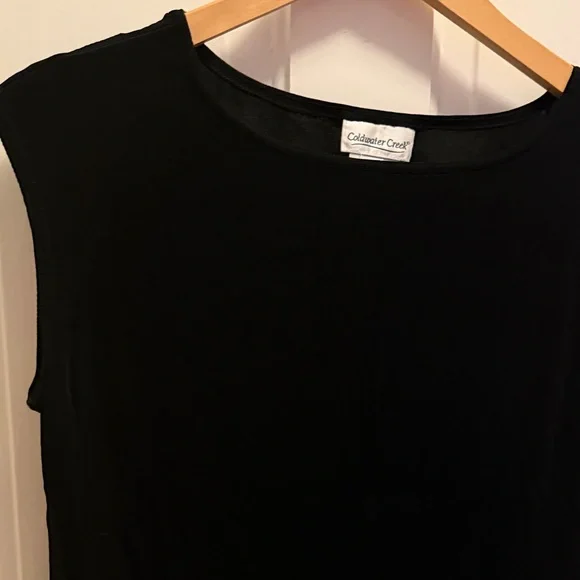 3/$25 Coldwater Creek Women's Black Tank Top - Picture 4 of 6